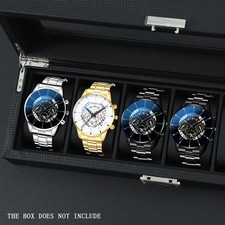 Elegant 4-piece men's watch set, men's quartz watch with a metal alloy strap