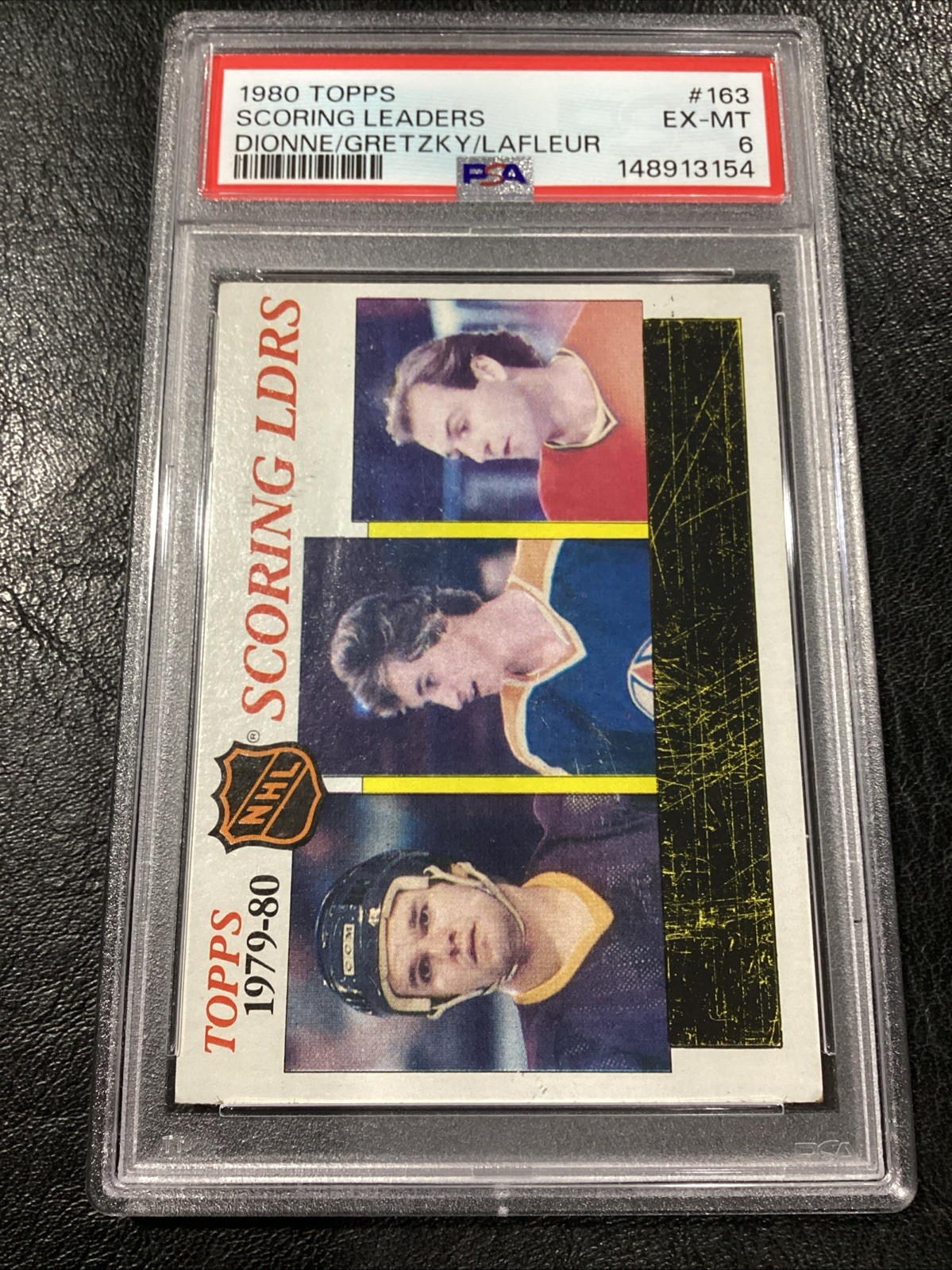 1980-81 Topps #163 1979-80 Scoring Leaders Wayne Gretzky PSA 6 EX-MINT HOF CARD