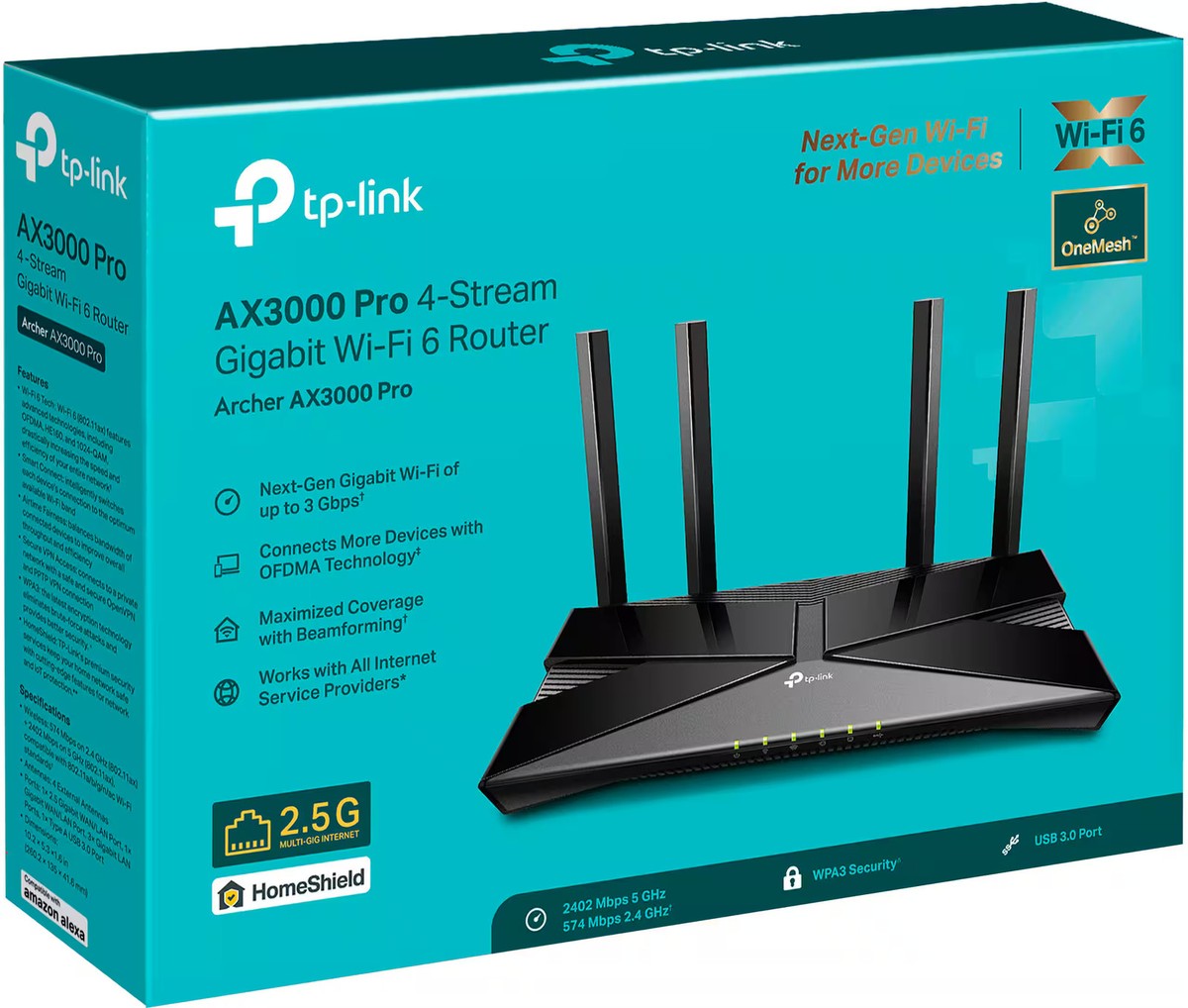 tplink ax3000 archer ax50 Wi-Fi 6 ルーター TP-LINK AX3000 Dual Band Gigabit WI-Fi 6 Router - Walmart.com