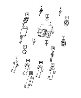 Genuine Ignition Switch 68336255AC