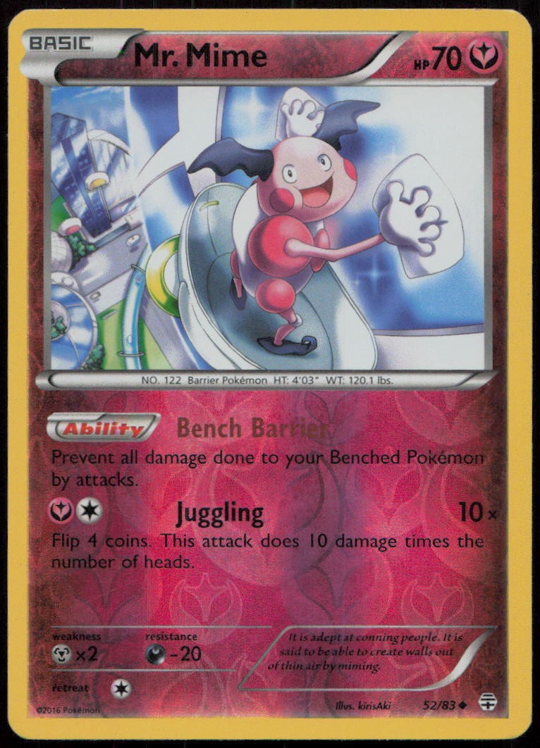 Mr. Mime 52/83 LP Generations Uncommon Reverse Holo Pokemon