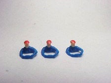 3 VIBRATOR DRIVERS WITH FLESH HEADS PAINTED CAPS. INJECTION MOLDED PLASTIC