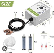 Briidea 12 Volt Air Pump Aerator for Bait Bucket Fishing White