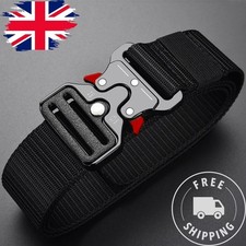 Quick Release Work Belt Tactical Black Men Army Webbing Nylon Waistbelt Luxury