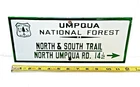 VINTAGE UMPQUA OREGON US FOREST SERVICE US PORCELAIN ENAMEL SIGN 12” GREEN WHITE