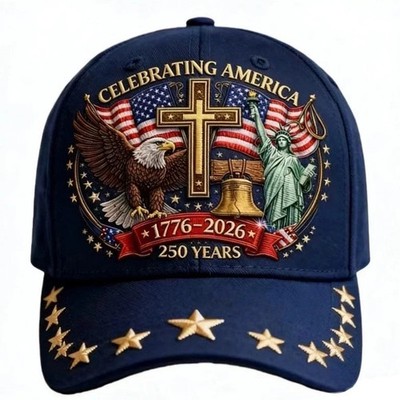 250th Anniversary USA Hat - Adjustable United States Baseball Cap for Men Women