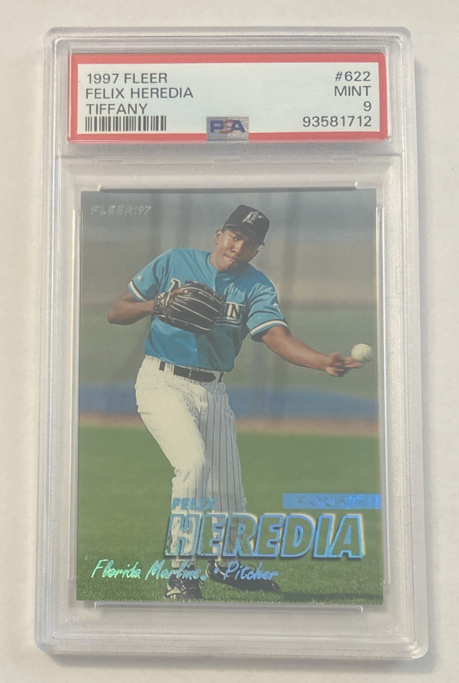 1997 Fleer Tiffany SP Felix Heredia RC PSA 9 MINT