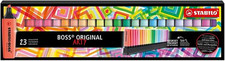 HIGHLIGHTER - STABILO BOSS ORIGINAL DESK-SET - ARTY EDITION - 23 ASSORTED COLORS
