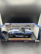 Shelby Cobra 427 S/C 1:18 Scale -die Cast Car Blue With White Stripe -NIB