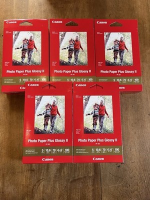 Canon Plus Glossy II PP301 4x6 Inkjet Photo Paper 500 Sheets Total Lot Of 5 NEW