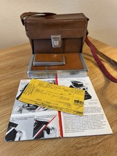 Polaroid SX-70 Land Camera Brown Folding Instant Camera w/ Case  Manuals TESTED