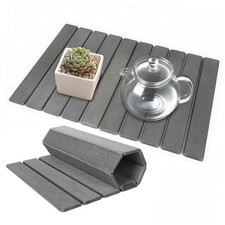 Foldable Natural Stone Kitchen Mat 23.2"x15.4" - Quick Absorbing Rectangular