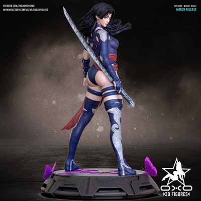 Sexy Marvel Rivals Psylocke Ninja Katana Butterfly Gaming Waifu Statue Pre-Order