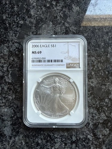 🔥24HR NO RESERVE🔥 2006 Silver Eagle MS69 NGC Walking Liberty Coin 1 Oz .999