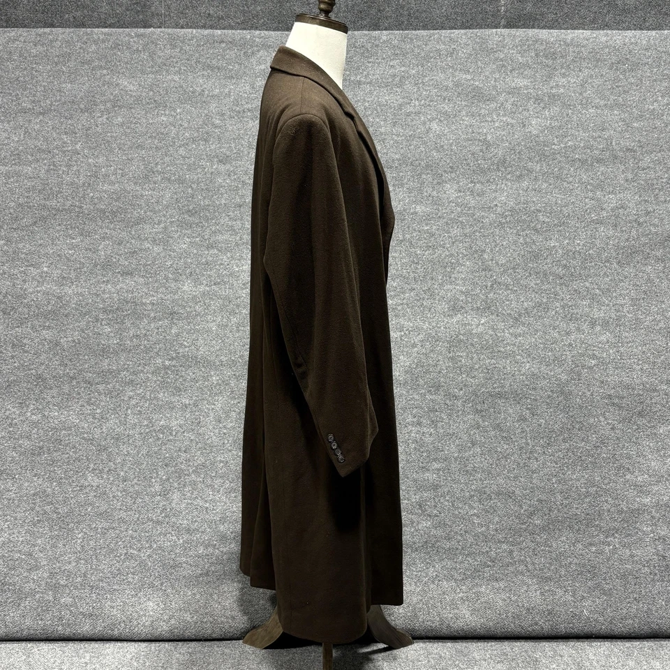 Jos. A. Abrigo de banco para hombre 46L marrón lana cachemir abrigo forrado con 3 botones Foto 3 de 4