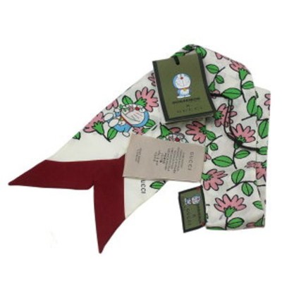 GUCCI x Doraemon Silk Scarf Ribbon Necktie Limited Collaboration Japan Rare
