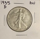 1935-D Walking Liberty Half Dollar, AU. (19112)
