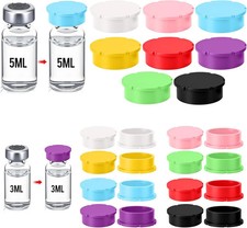 24 Pack Glass Vial Protective Vial Caps 3Ml 5-100Ml Reusable Peptide Vials Cov