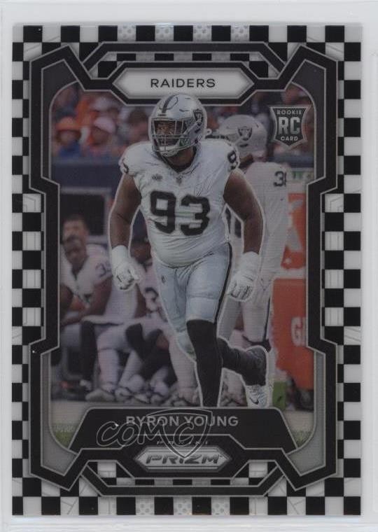 2023 Panini Prizm Rookies Black & White Checker Prizm Byron Young #355 0mn9