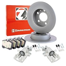 ZIMMERMANN Bremsscheiben Bremssattel Satz Hinten für AUDI A1 IBIZA 5 POLO AW1 VW