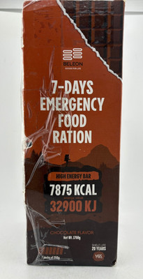 Emergency Chocolate Biscuit Bars MRE Meals 20 Years Shelf Life 7 Days Supply New