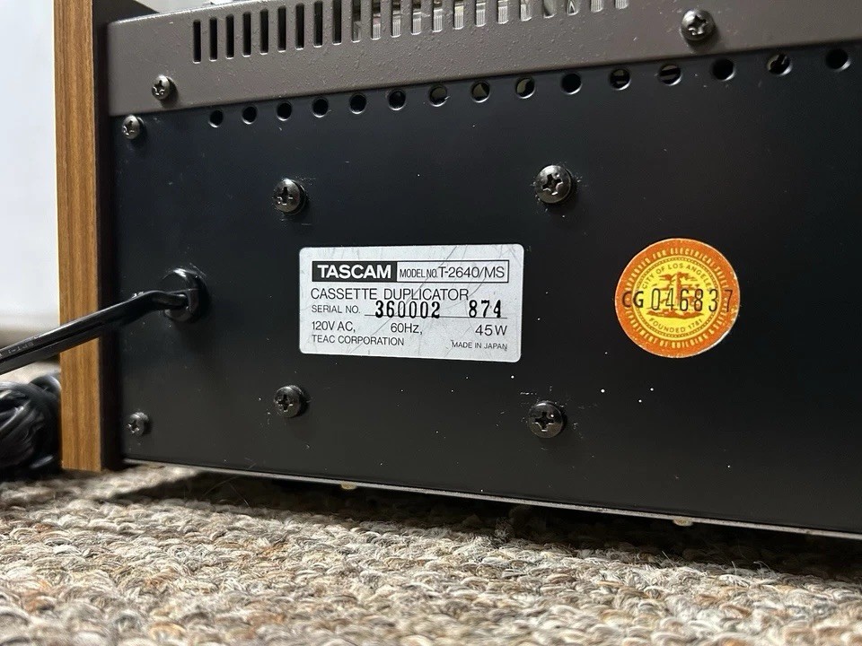 Tascam T-2640/MS Cassette Duplicator w/ Transfer Cables Japan