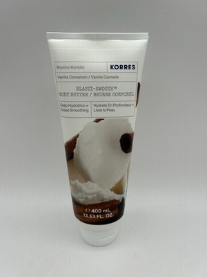 Korres Elasti-Smooth Body Butter VANILLA CINNAMON 400ml Crepe Smoothing Sealed