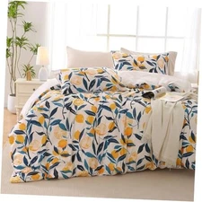 Duvet Cover King Size, King(104"x90") 05 - Lemon Flower (No Comforter)