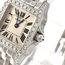 Authentic Cartier Santos de Cartier SM WG/D WF9003Y8 WG Quartz #270-004-243-9575 4