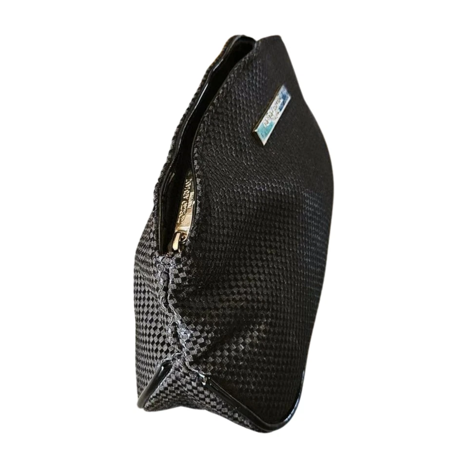 Bolsa de cosméticos Giorgio Armani Perfume NEGRO Texturizada Cierre de Cremallera Nueva/NUEVA SIN ETIQUETAS Foto 2 de 4