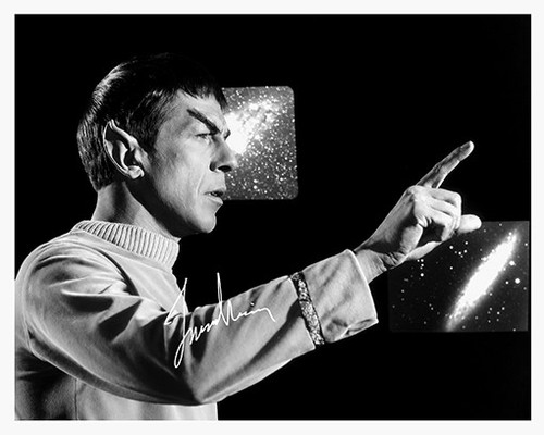 Leonard Nimoy Spock Star Trek Pilot 8x10 Signed Reprint Photo Reprint Vintage