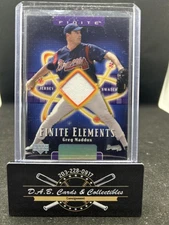 2003 Upper Deck Finite #FE-GM Greg Maddux Elements Game Jersey PATCH BRAVES A05