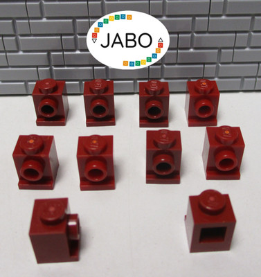 E10/14/4) LEGO 10x 4070 Converter Brick Modified 1x1 Lamp Brick Dark Red