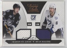 2010 Panini Luxury Suite Dual Jersey 512/599 Martin St Louis Ryan Malone HOF n1u