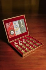 M&uuml;nzbox NBU Ukraine 2023 Sammlung Holz Handarbeit OHNE M&uuml;nzen