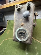 Vintage Hoyt Meter Type 544 Amperes Gauge Chargedischarge Made In Usa Wood Box