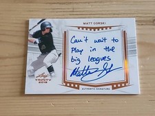 Matt Gorski 2019 Leaf Trinity Bronze Autograph W/ Inscription Pirates