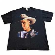 Vintage Garth Brooks Fresh Horses 1996 Tour T-Shirt Large Black Country 90s READ