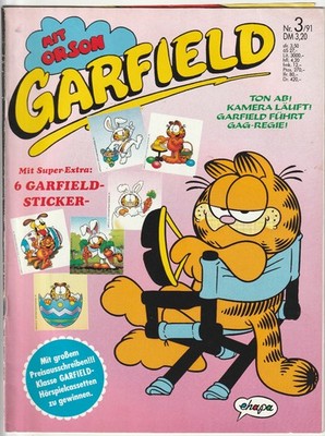   GARFIELD #3/1991 + Poster/ohne Sticker, Ehapa Verlag COMICHEFT Z2