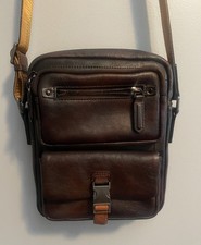 GENUINE LEATHER Sling Bag Mens Shoulder Crossbody Chest Outdoor Messenger Pack