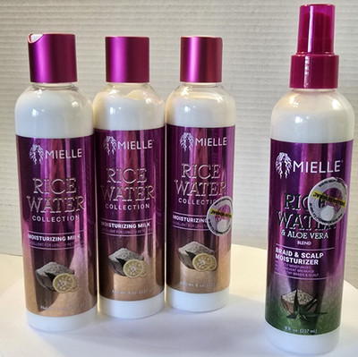 3x Mielle Rice Water Moisturizing Milk 8oz  + Braid & Scalp Moisturizer 8 oz LOT