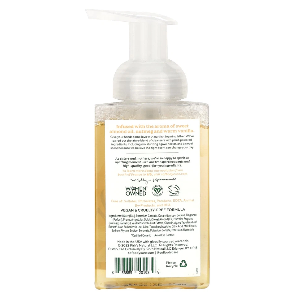 Hydrating Foaming Hand Wash, Sweet Almond, 8 fl oz (236 ml) - Image 2 of 2
