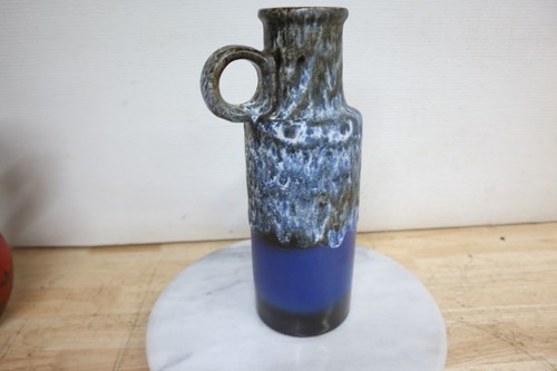 Nice Clean Scheurich Fat Lava Drip Glaze Vase Model 401-28 W Germany Blue Grey - Picture 5 of 9