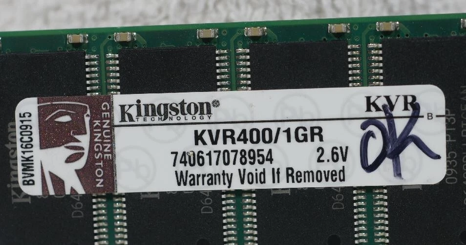 5x 1GB DDR-400, 5GB, PC3200 Non-ECC Desktop PC (DIMM) Memory RAM 184-pin, Exc+ - Image 3 of 4