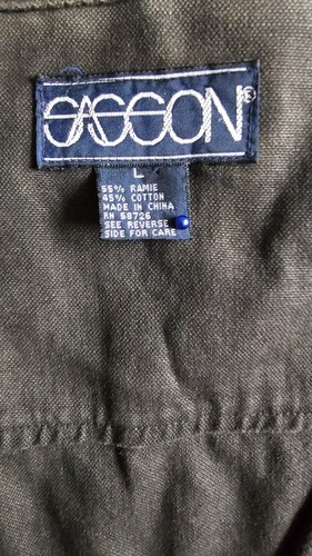 Vtg. Mens Sasson Canvas Cargo Vest Blk.sz L* - Picture 3 of 7