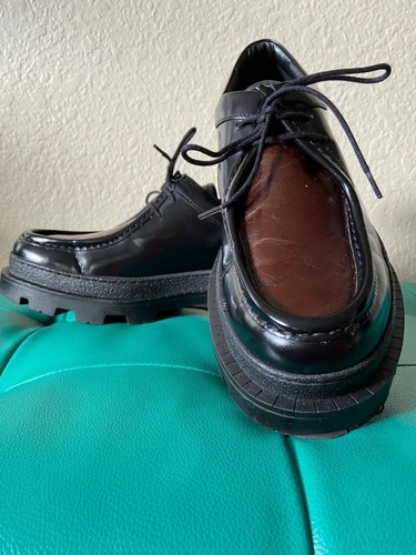 ZARA Wallabee Black \u0026 Brown Leather Lug 