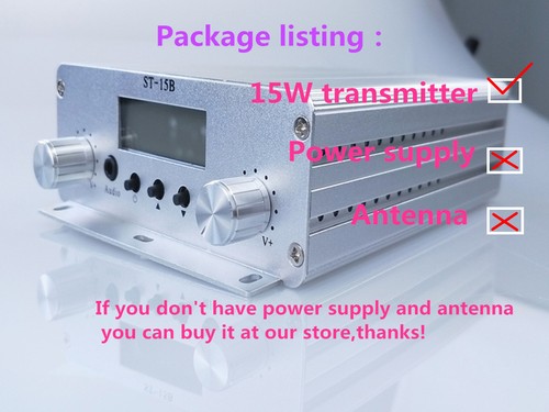 15W stereo PLL FM transmitter broadcast Wireless audio broadcasting ChristmasI - Picture 4 of 14