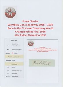 FRANK CHARLES PLAYERS-SPEEDWAY RIDERS-#06 WEMBLEY