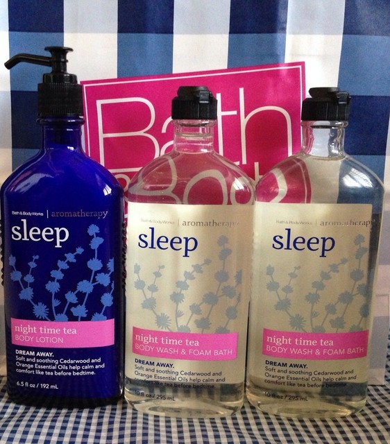 Bath & Body Works Night Time Tea Sleep Dream Lotion Wash Shower Gel
