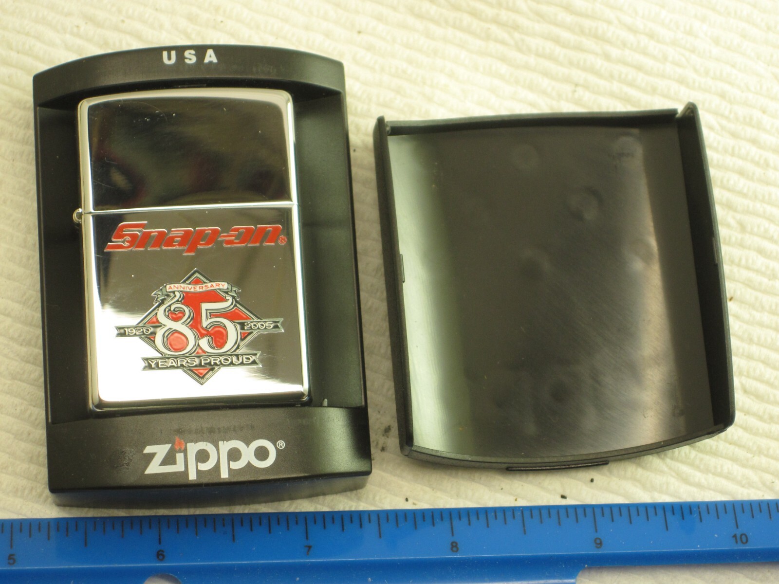 vintage cigarette lighter,Zippo,SnapOn tools 85th anniversary,2005,new